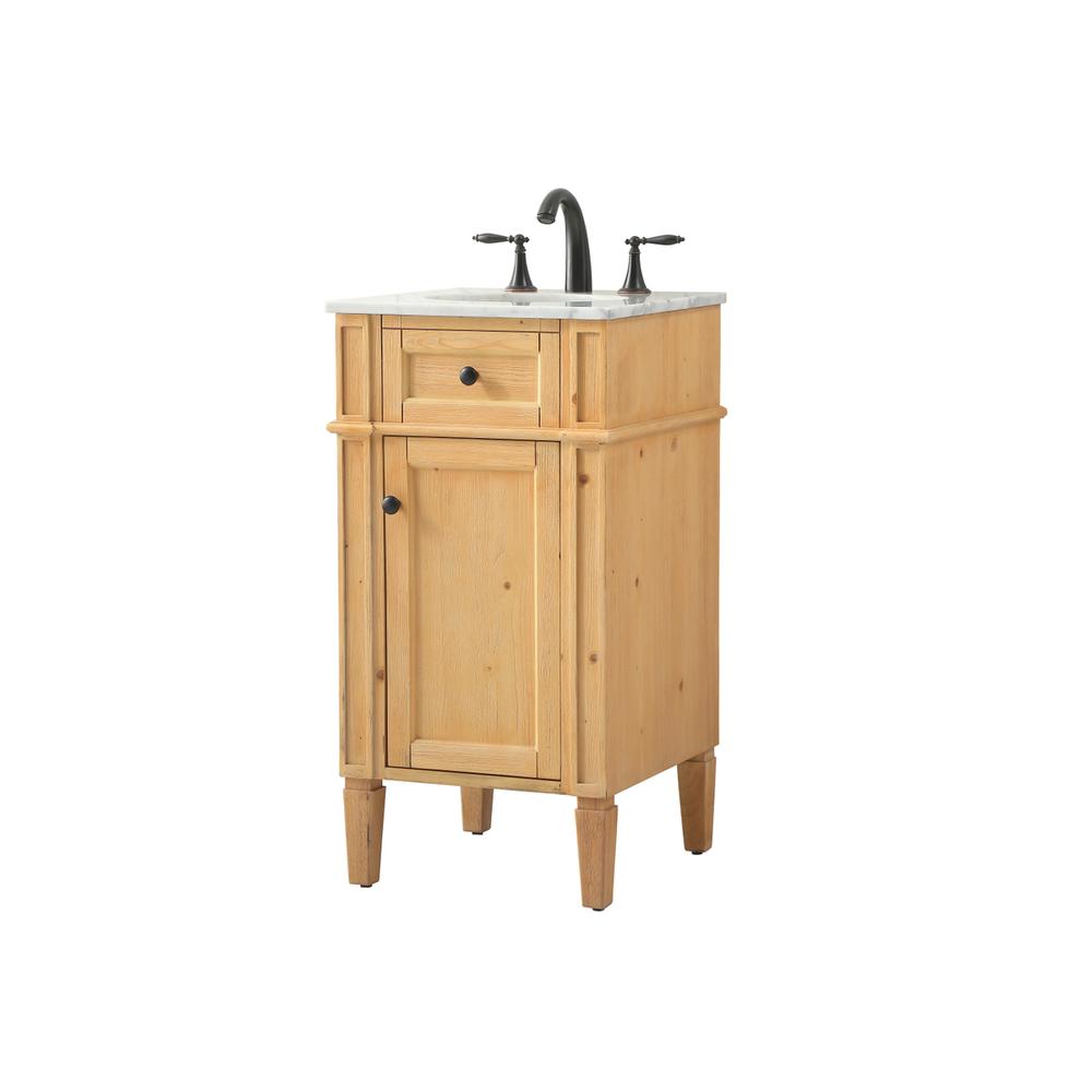 18 inch Single bathroom vanity in natural wood. Picture 7