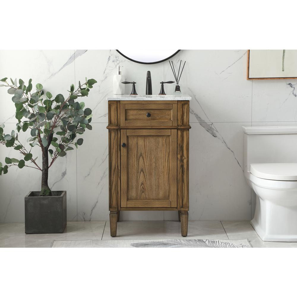 21 inch Single bathroom vanity in driftwood. Picture 14