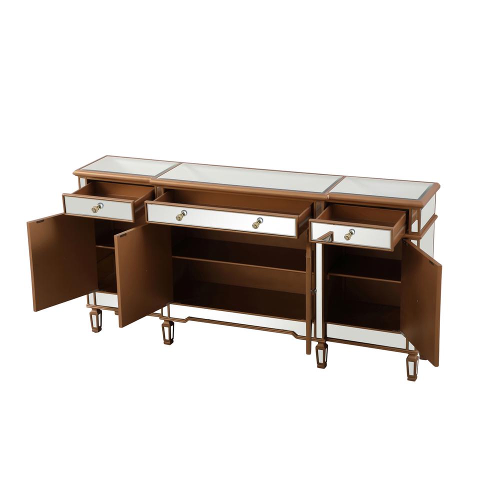 72 inch mirrored credenza in gold. Picture 6