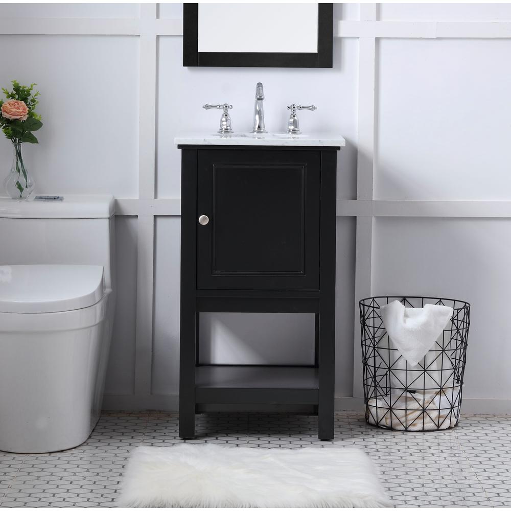 19 in. Single bathroom vanity set in Black. Picture 14