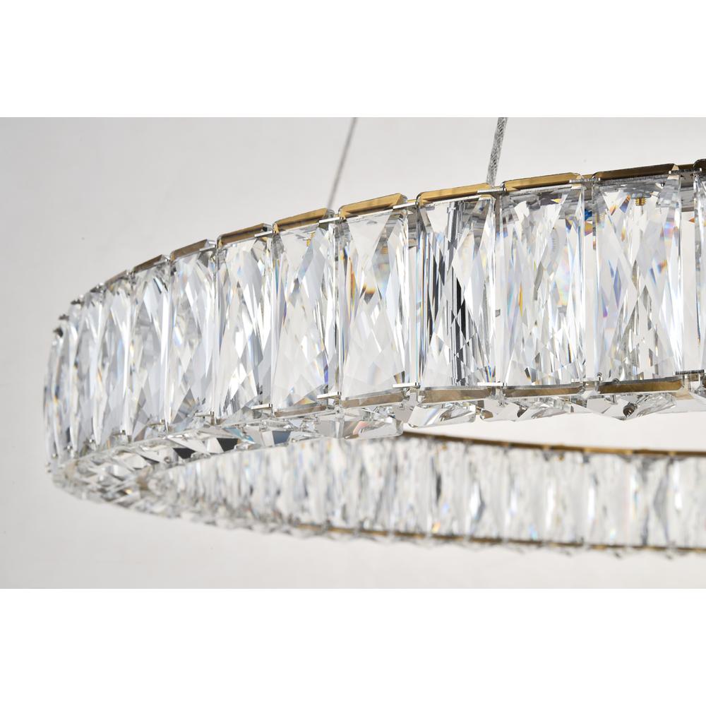 Monroe Integrated LED chip light gold Chandelier Clear Royal Cut Crystal. Picture 5