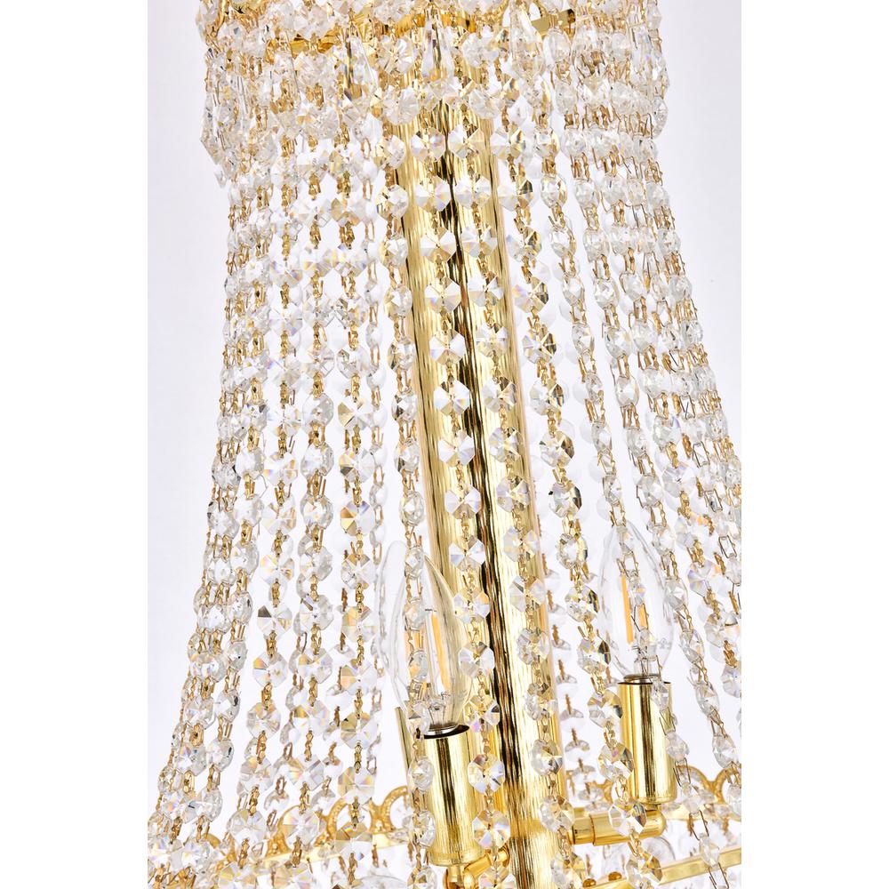 Century 12 light Gold Chandelier Clear Royal Cut Crystal. Picture 5