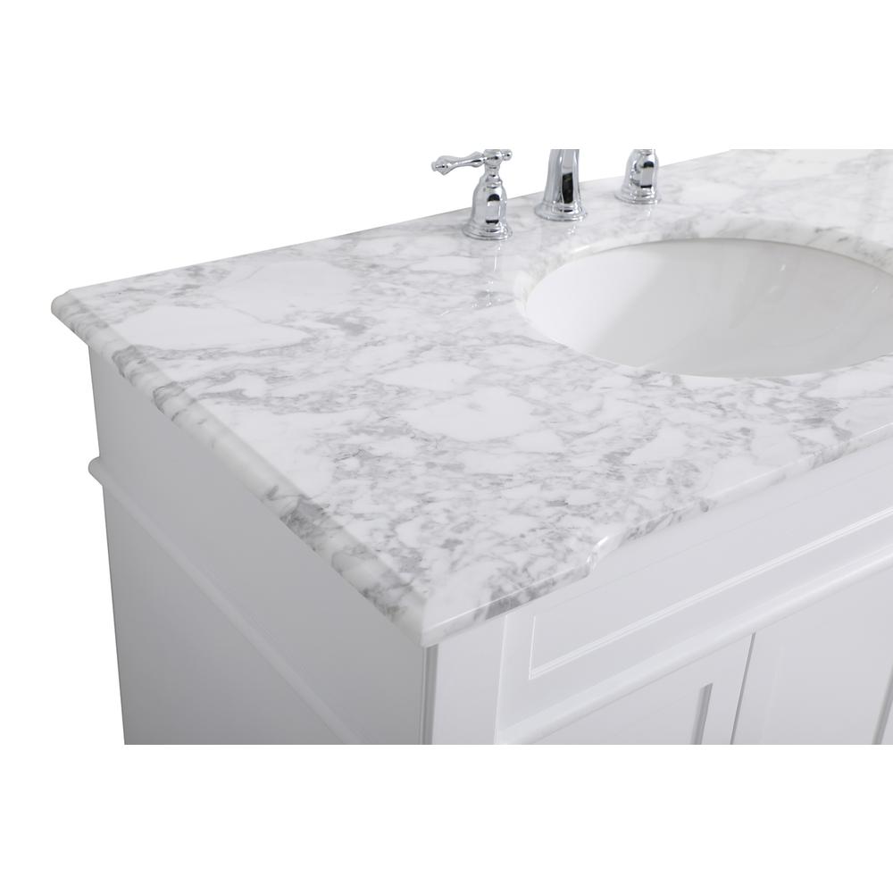 42 inch Single Bathroom Vanity set in White. Picture 11