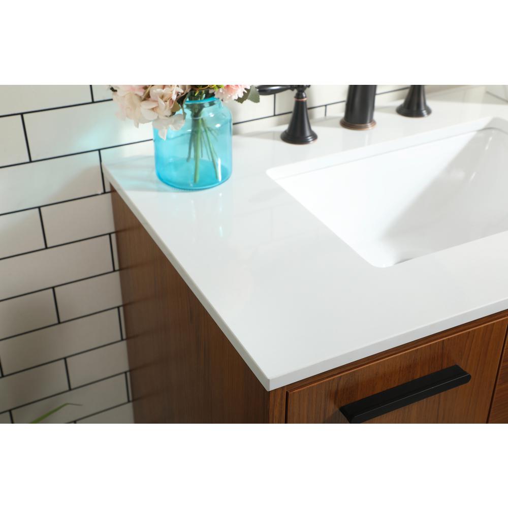 30 inch bathroom vanity in Teak. Picture 5