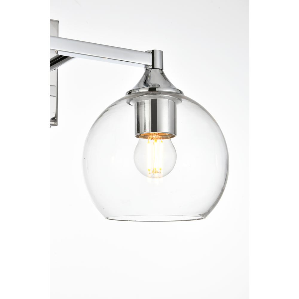 Foster 2 light Chrome and Clear Bath Sconce. Picture 4