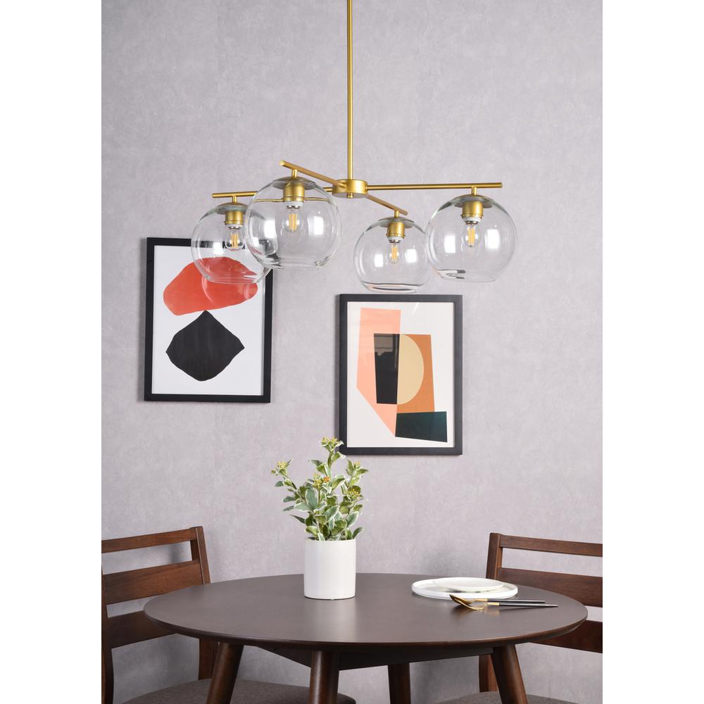 Opus 4 lights brass pendant. Picture 8