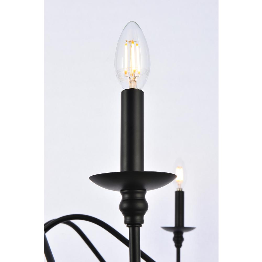 Rohan 30 inch chandelier in matte black. Picture 4