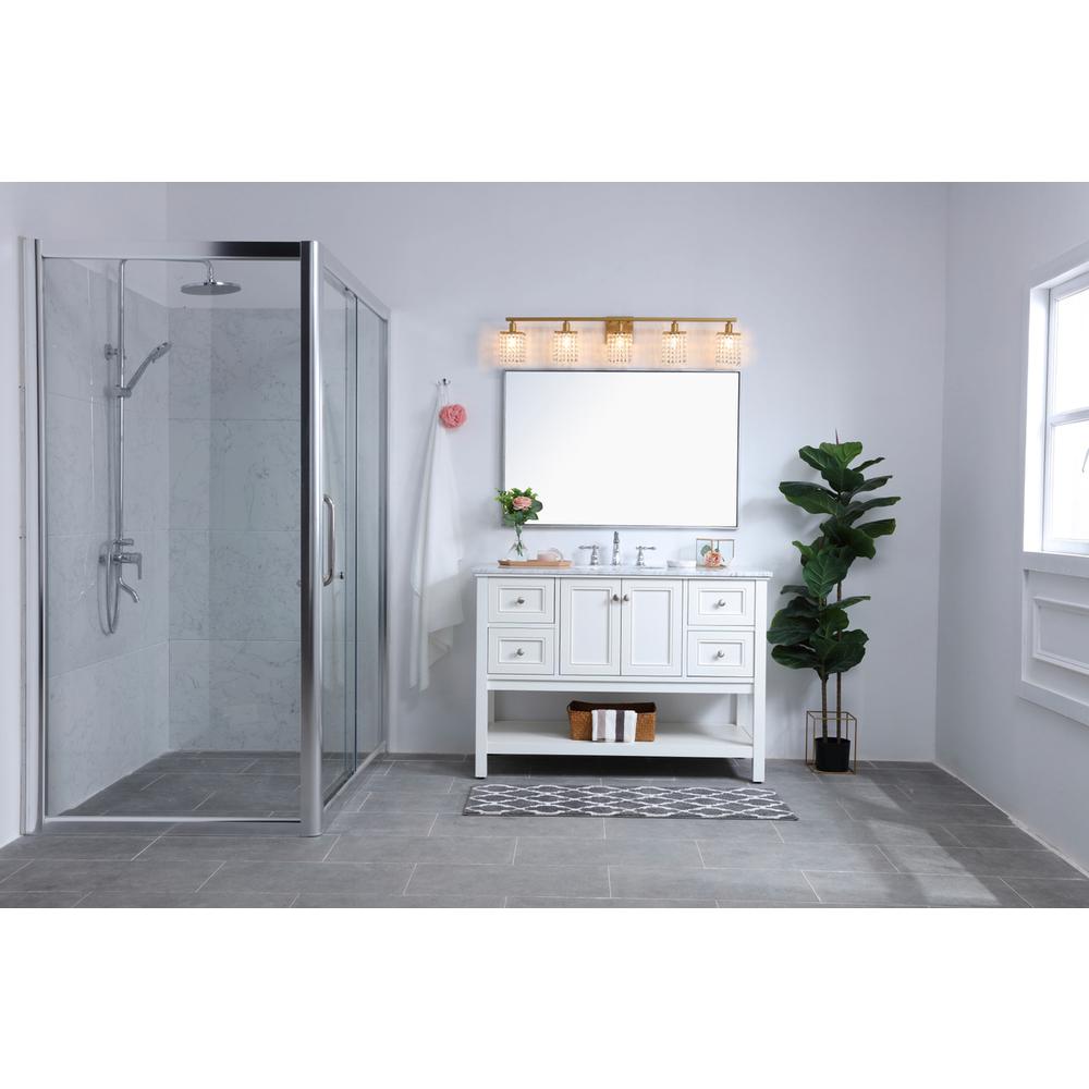 Phineas 5 light Brass and Clear Crystals wall sconce. Picture 12