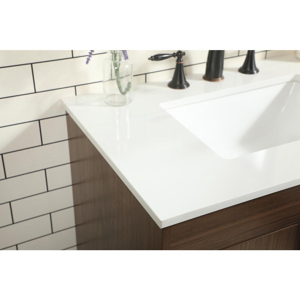 30 inch Single bathroom vanity in walnut. Picture 5