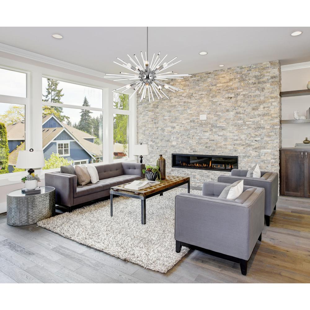 Sienna 36 inch crystal rod pendant in chrome. Picture 7