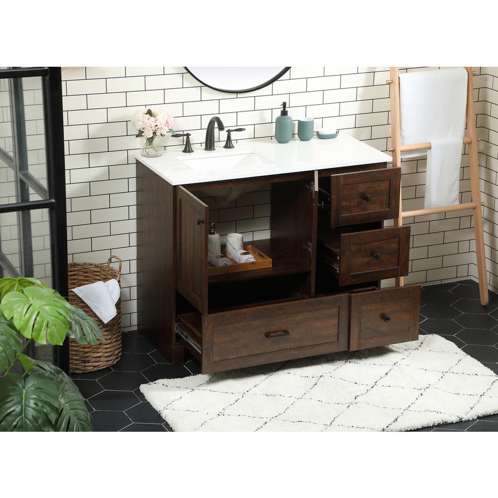 42 inch Single bathroom vanity in expresso. Picture 3