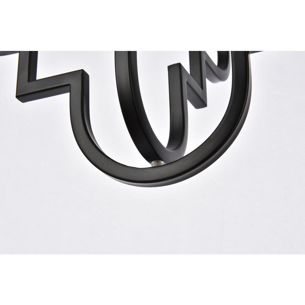 Sandara 1 light pendant in black. Picture 3