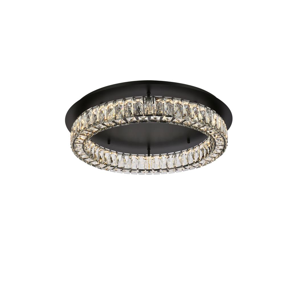 Monroe 26 inch LED Single flush mount in black. Picture 2