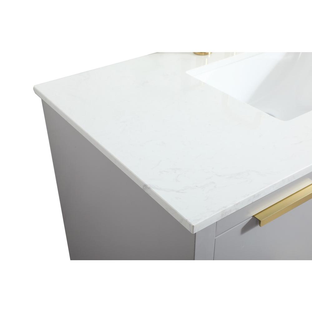 42 inch Single bathroom vanity in grey. Picture 11