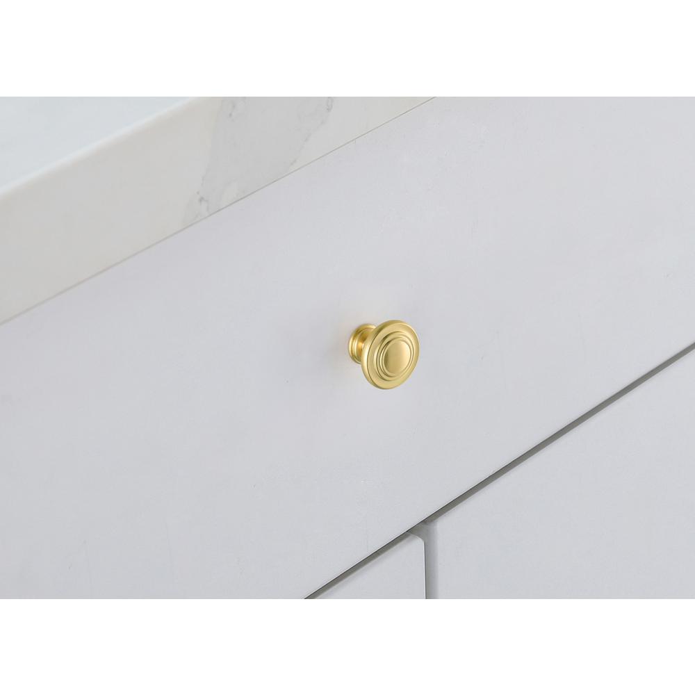 Minu 1.3" Diameter Brushed Gold Mushroom Knob Multipack (Set of 10). Picture 2