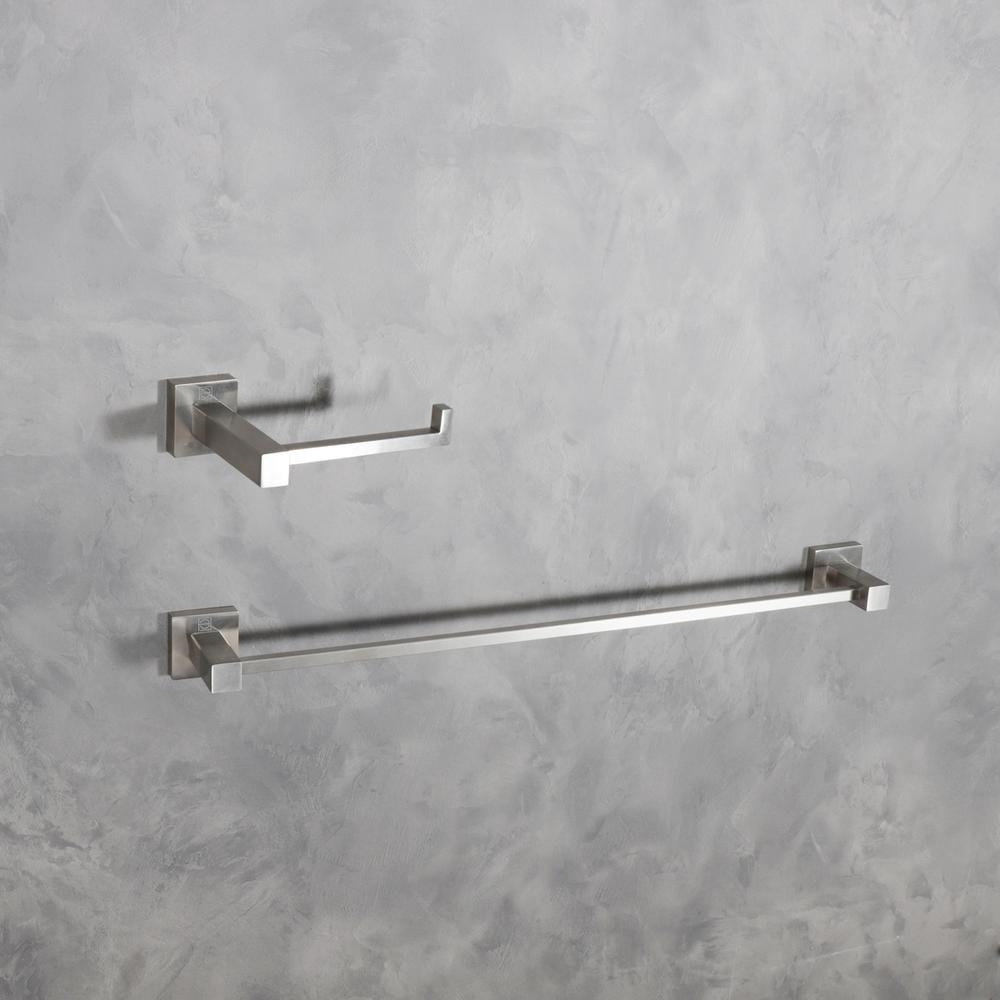 Isla 2-Piece Bathroom Hardware Set in Brushed Nickel. Picture 2