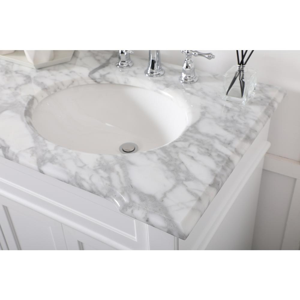 60 inch Double Bathroom Vanity set in White. Picture 5