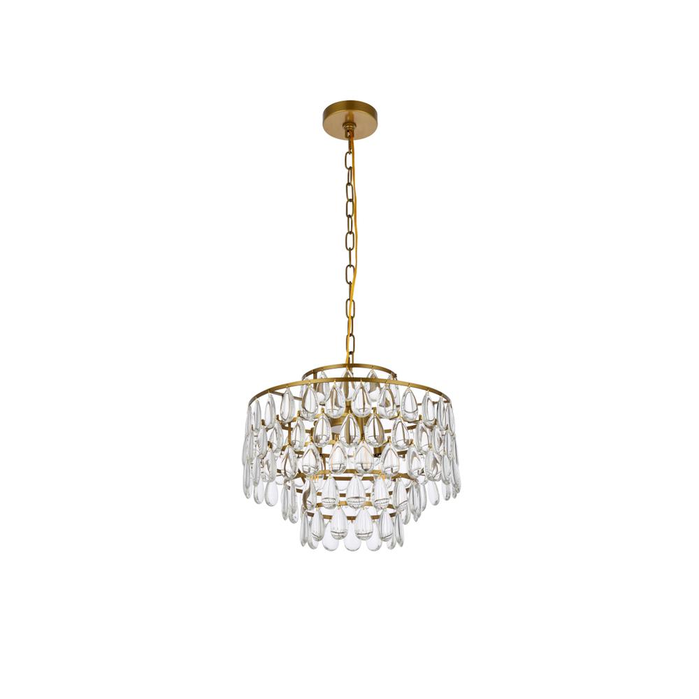 Mila 16 inch pendant in brass. Picture 6