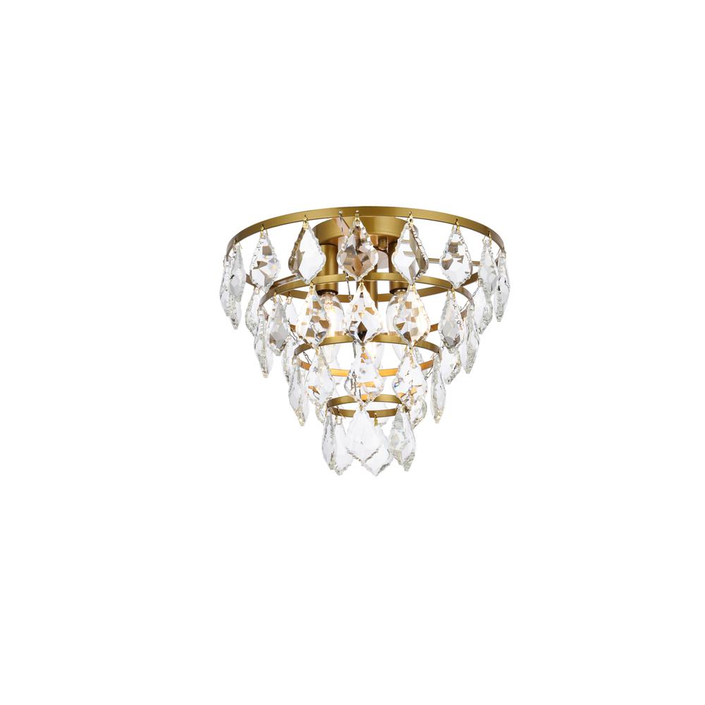 Ella 12 inch flush mount in brass. Picture 2