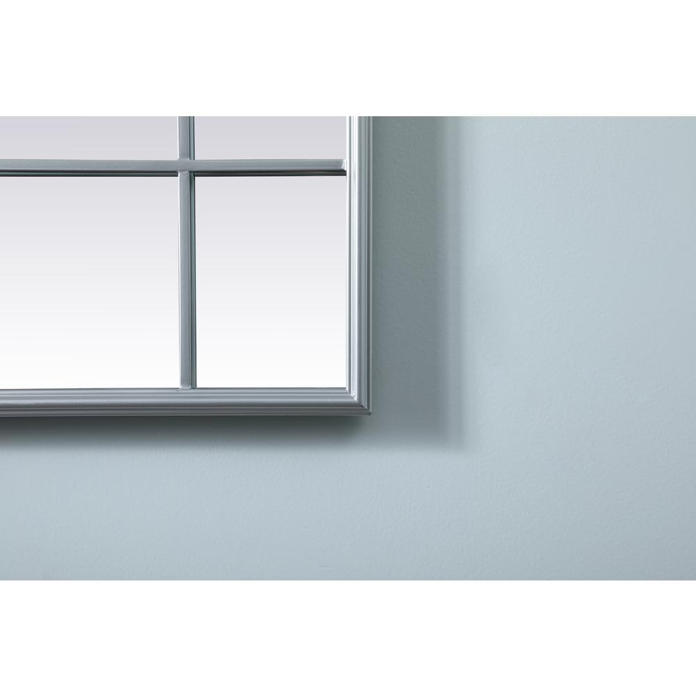 French Panel Wall Mirror 30x40 Inch In Silver. Picture 3