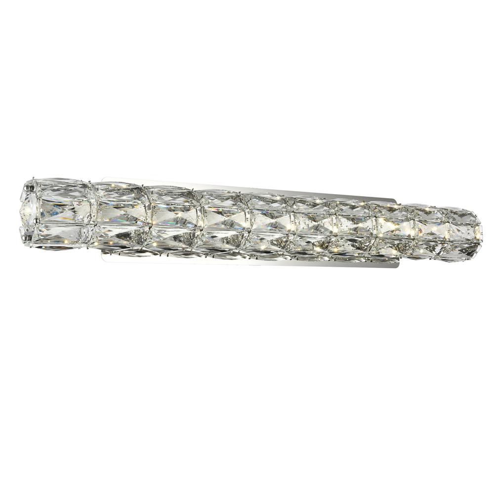 Valetta Integrated Led Chip Light Chrome Wall Sconce Clear Royal Cut Crystal. Picture 2