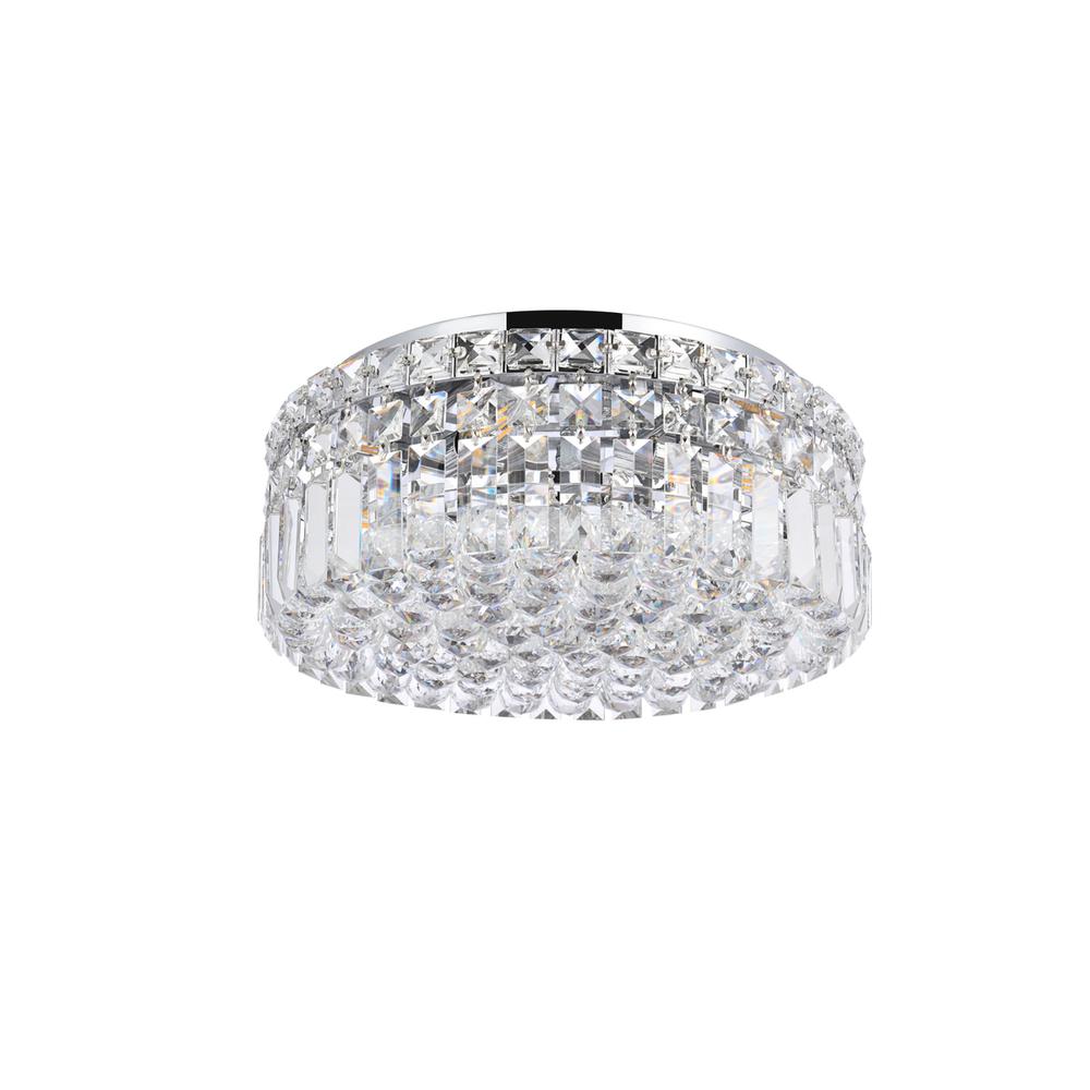 Maxime 4 light Chrome Flush Mount Clear Royal Cut Crystal. Picture 6