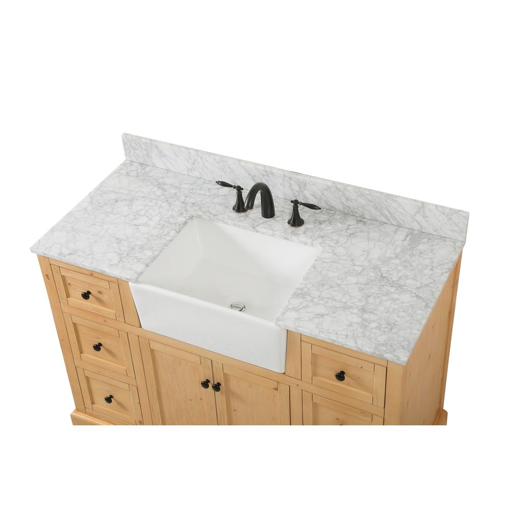 48 inch Single bathroom vanity in natural wood. Picture 10