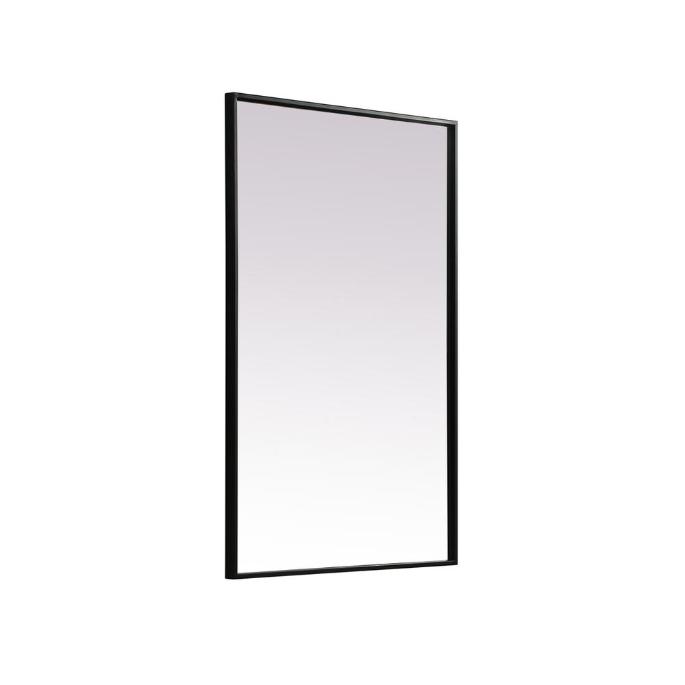 Metal Frame Rectangle Mirror 24x36 Inch in Black. Picture 7