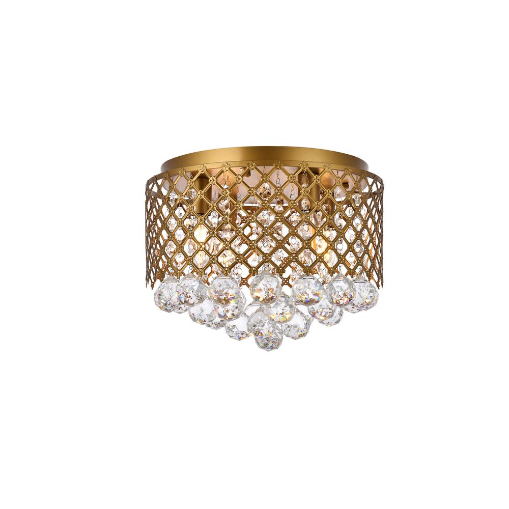 Tully 4 lights brass flush mount. Picture 1
