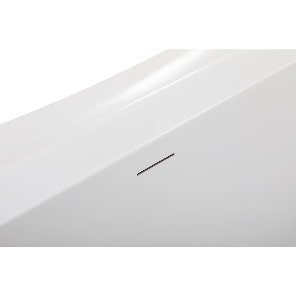 67 inch soaking bathtub in glossy white. Picture 11