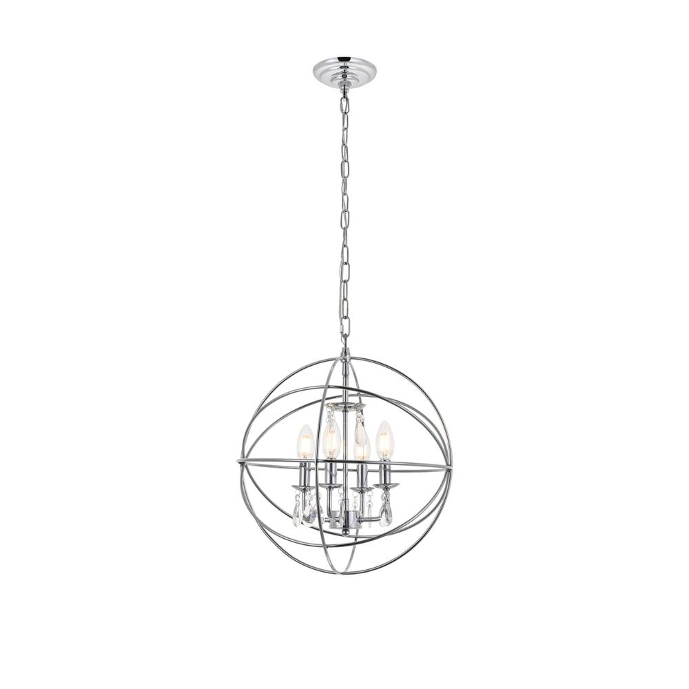 Wallace 4 light Chrome Pendant. Picture 3