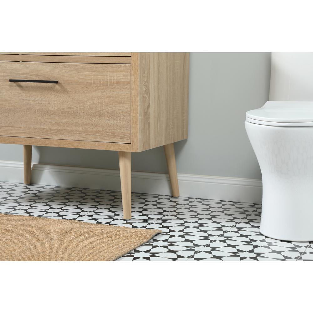 36 inch Single bathroom vanity in mango wood with backsplash. Picture 6
