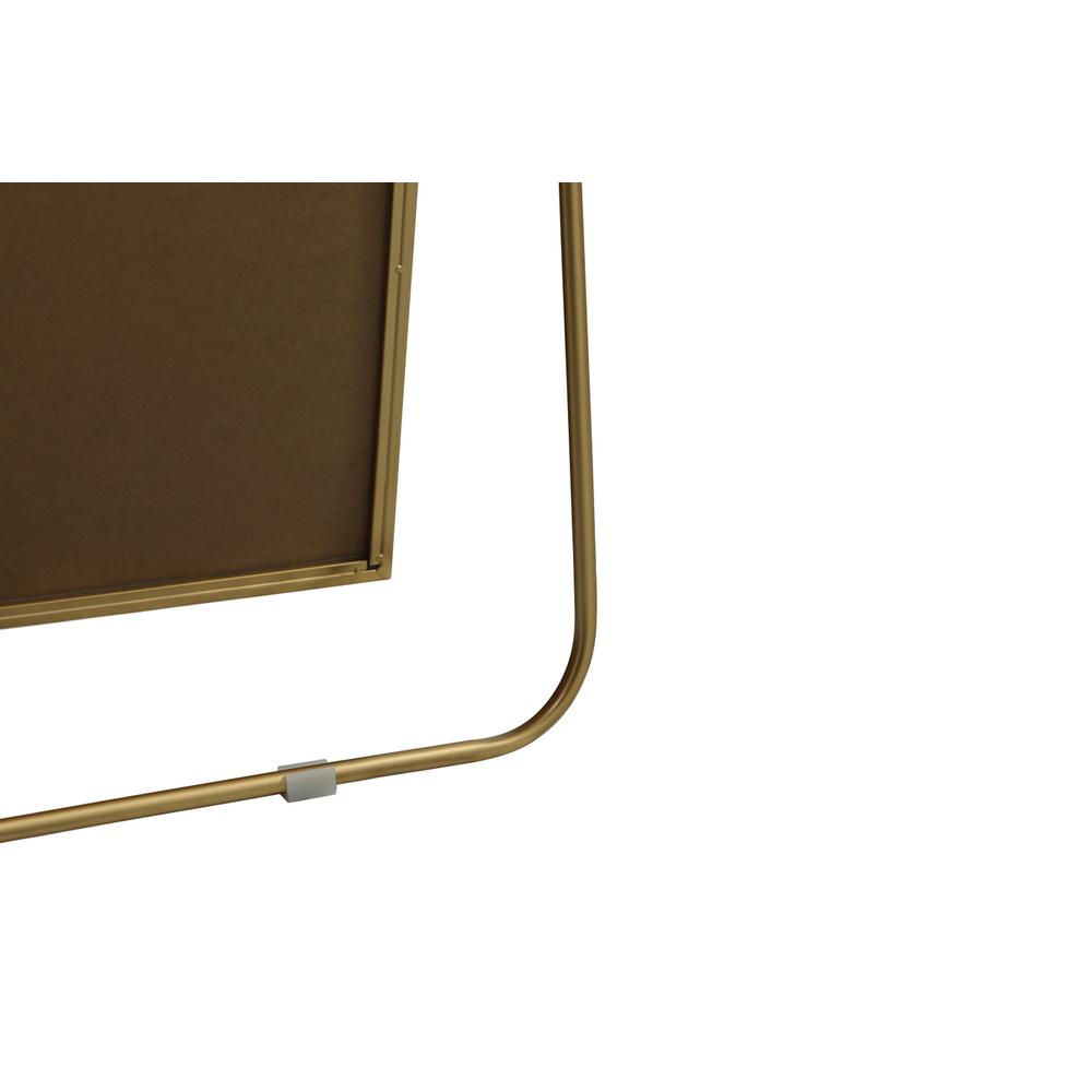 Metal Frame Arch Full Length Mirror 35x72 Inch in Brass. Picture 9