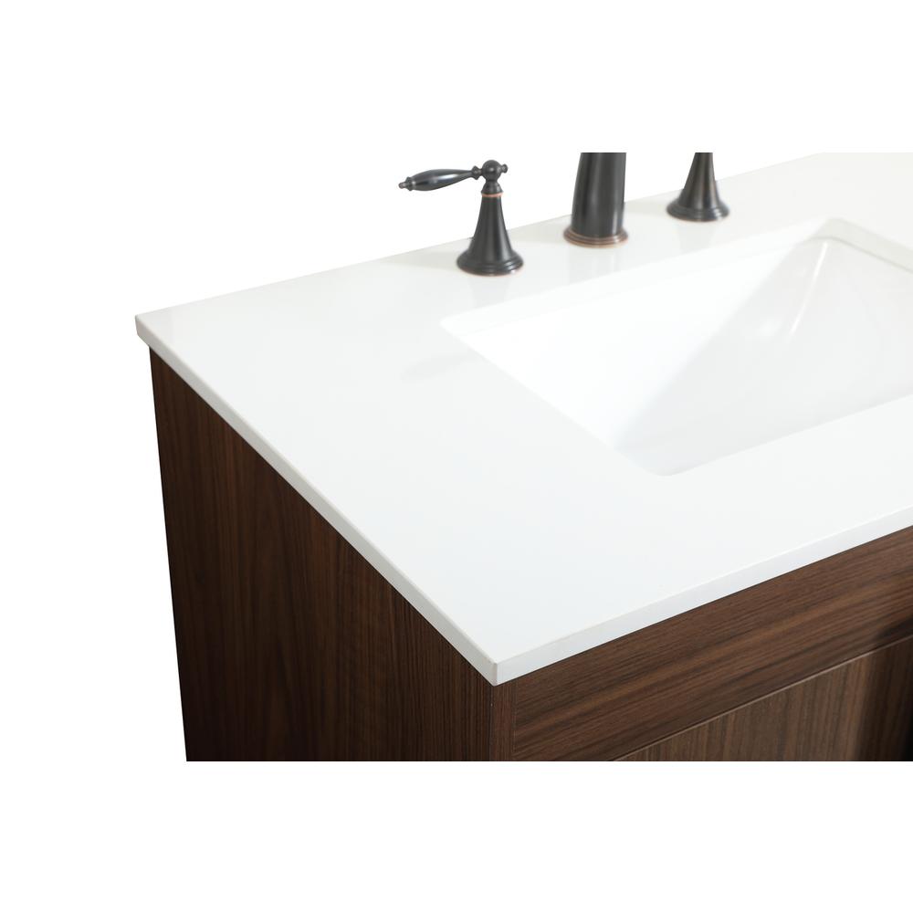 30 inch Single bathroom vanity in walnut. Picture 11