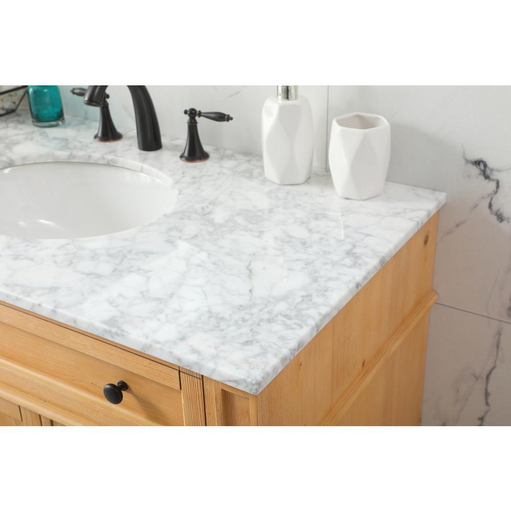 42 inch Single bathroom vanity in natural wood. Picture 5
