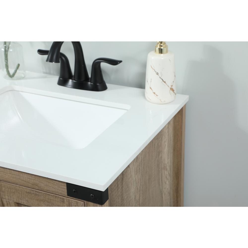 24 inch Single bathroom vanity in natural oak. Picture 5