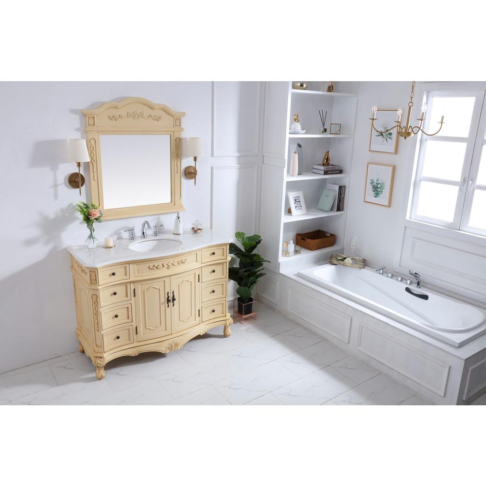 48 in. Single Bathroom Vanity set in light antique beige. Picture 7