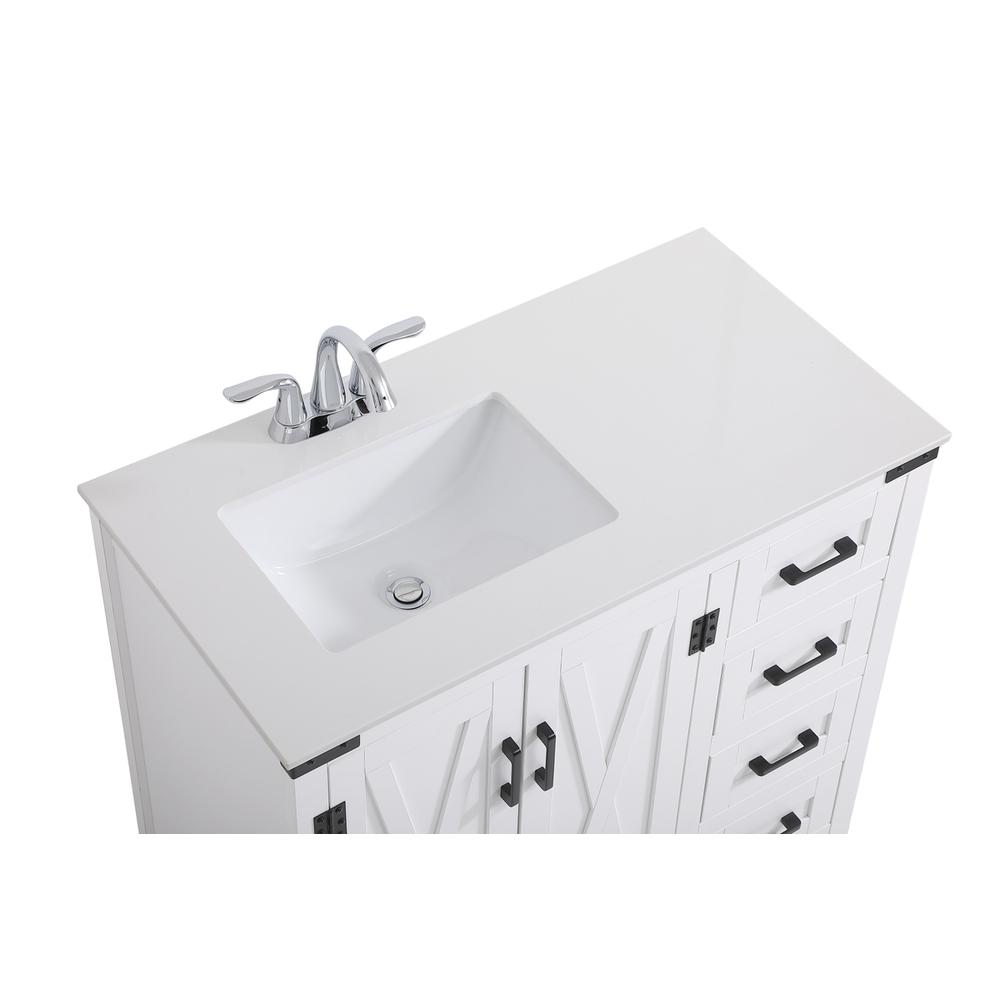 36 inch bathroom vanity in White. Picture 9