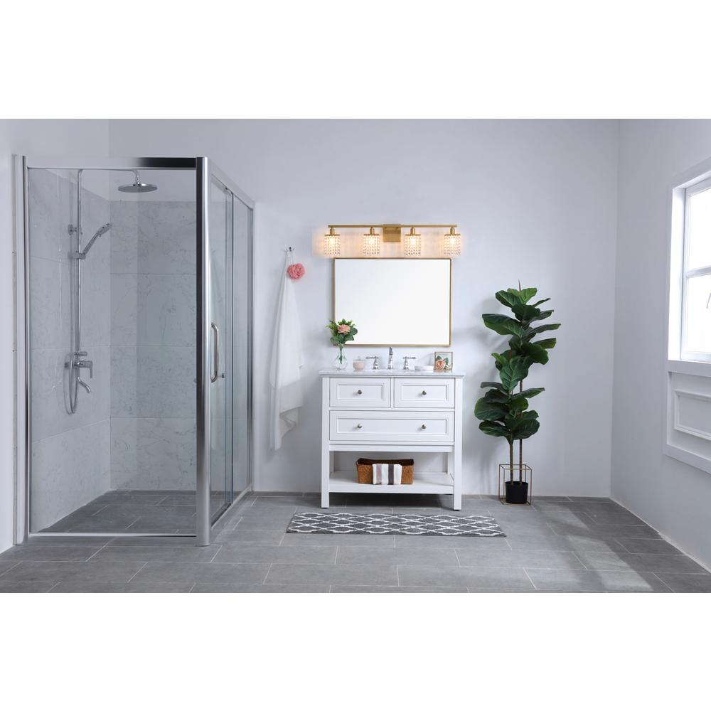 Phineas 4 light Brass and Clear Crystals wall sconce. Picture 14