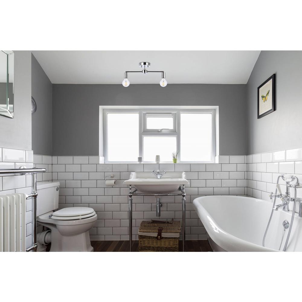 Zane 2 lights chrome flush mount. Picture 8