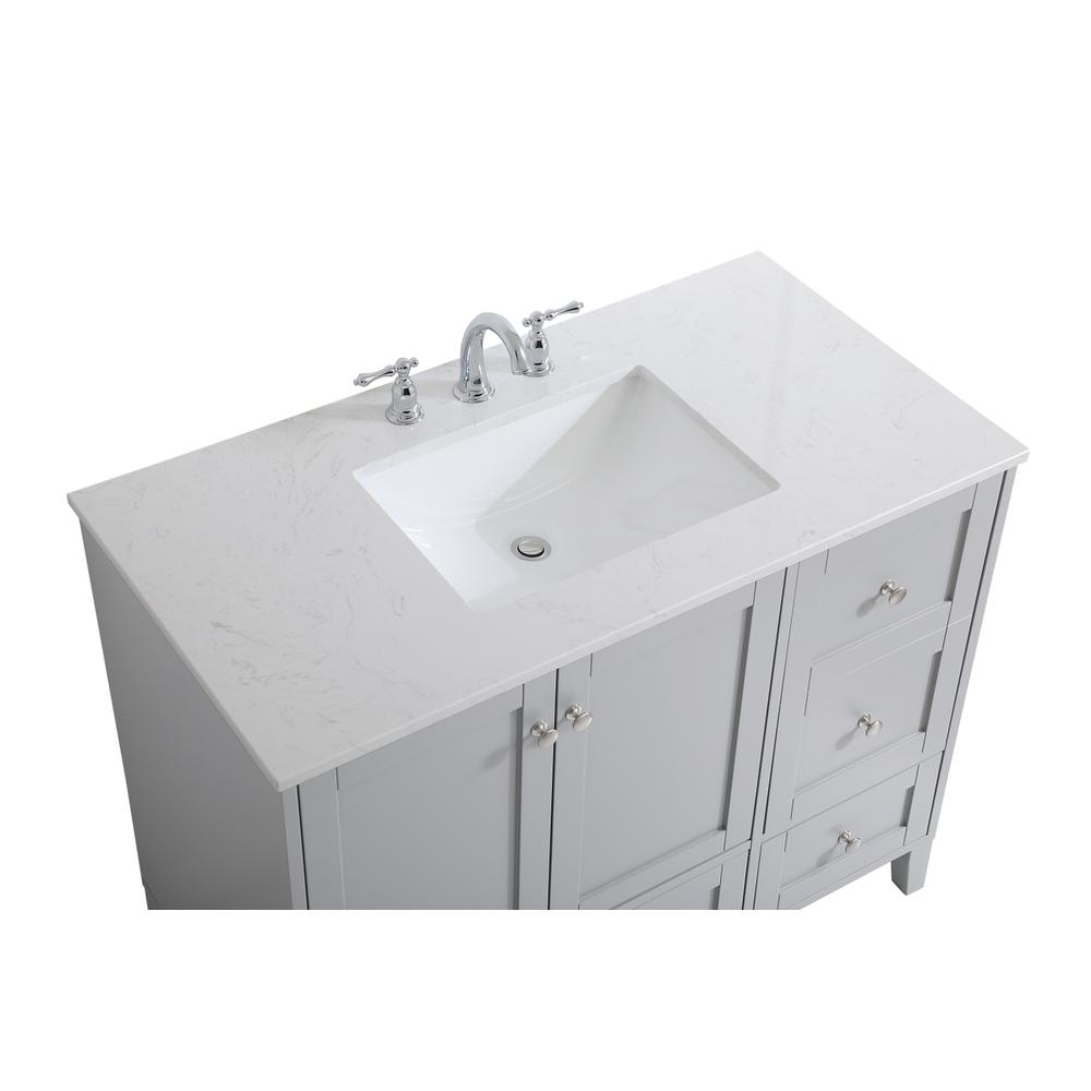 42 inch Single Bathroom Vanity in Grey. Picture 10