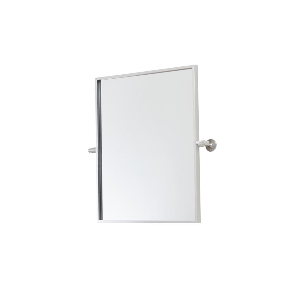 Rectangle Pivot Mirror 24X20 Inch In Silver. Picture 4