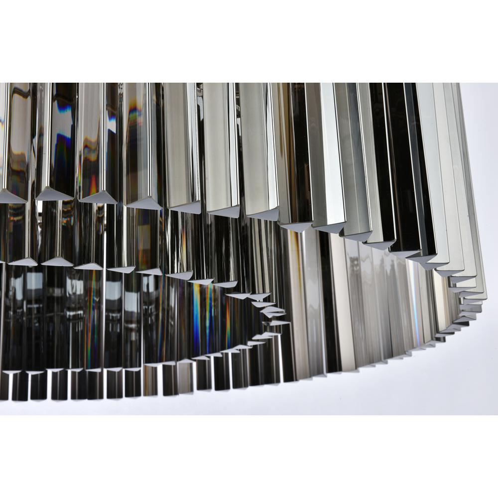 Sydney 10 light polished nickel Chandelier Silver Shade (Grey) Royal Cut Crystal. Picture 3