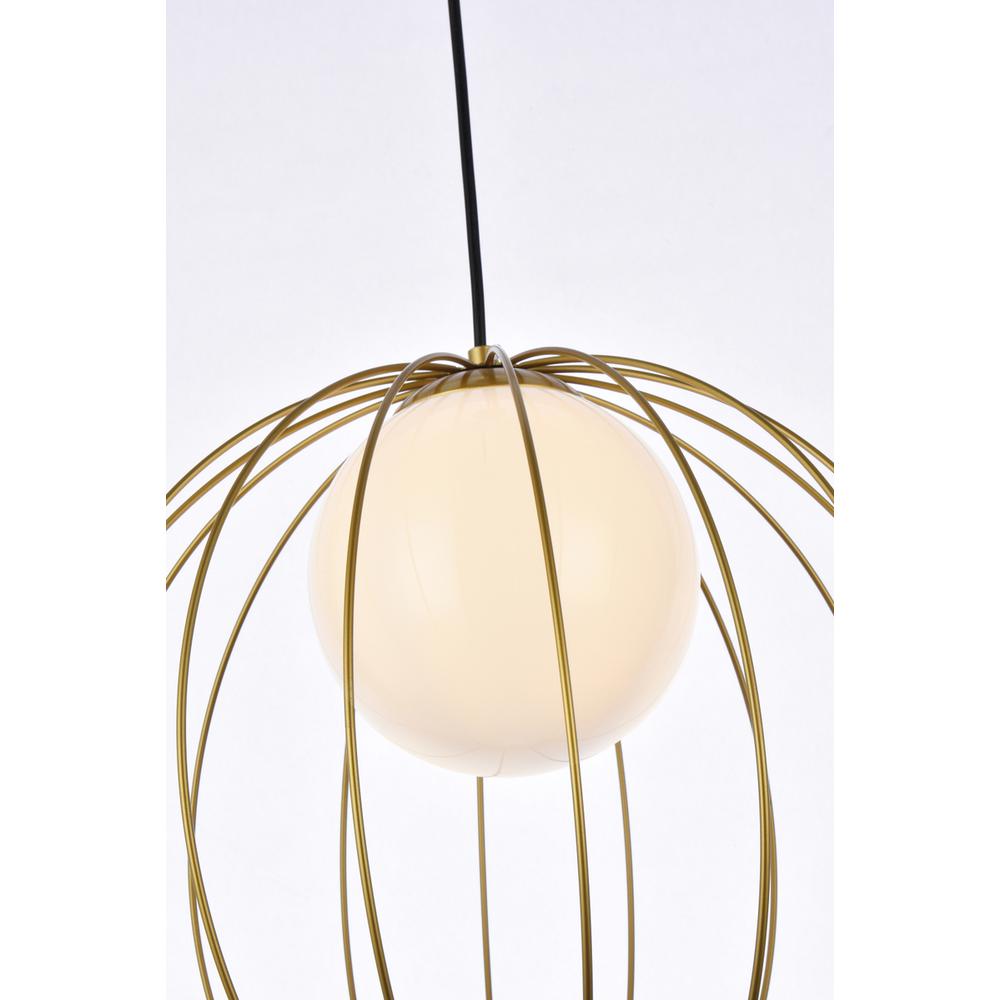 Wetzel 1 light brass pendant. Picture 4