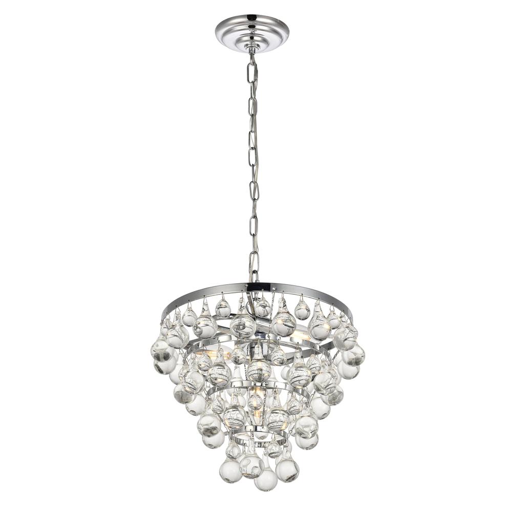 Kora Collection Pendant D13 H10.9 Lt:3 Chrome Finish. Picture 2