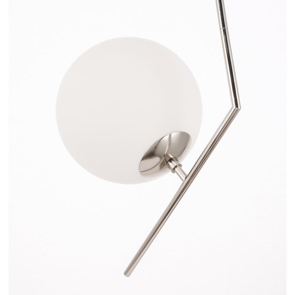 Ryland 1 Light Chrome And Frosted White Glass Pendant. Picture 11