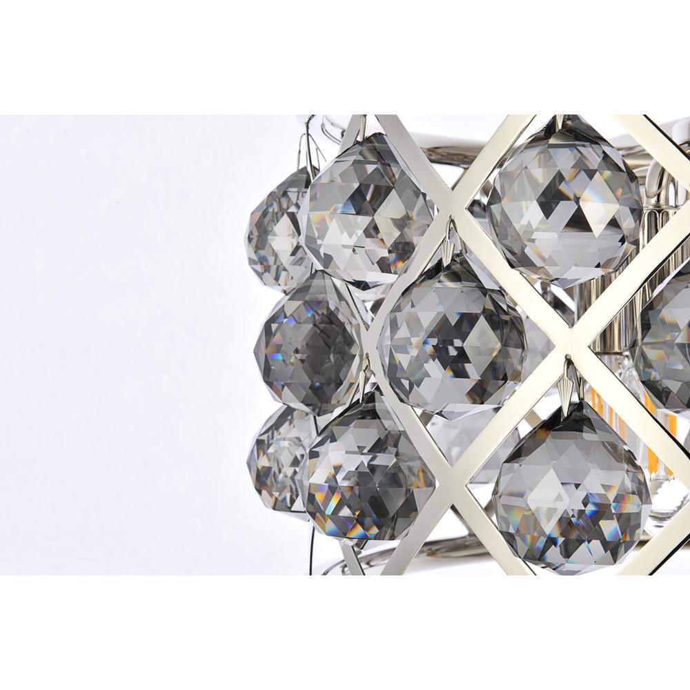 Madison 4 light polished Nickel Pendant Silver Shade (Grey) Royal Cut Crystal. Picture 5