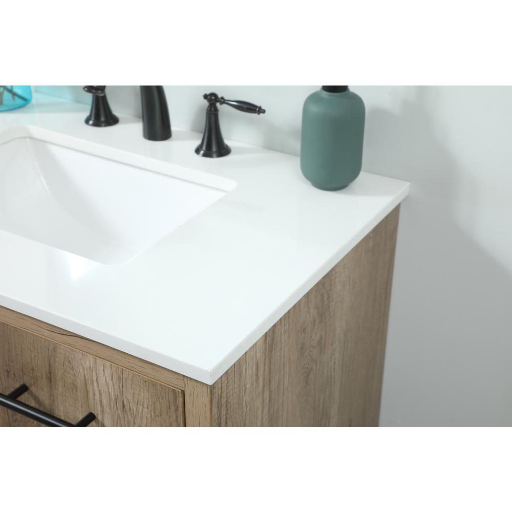 30 inch Single bathroom vanity in natural oak. Picture 8