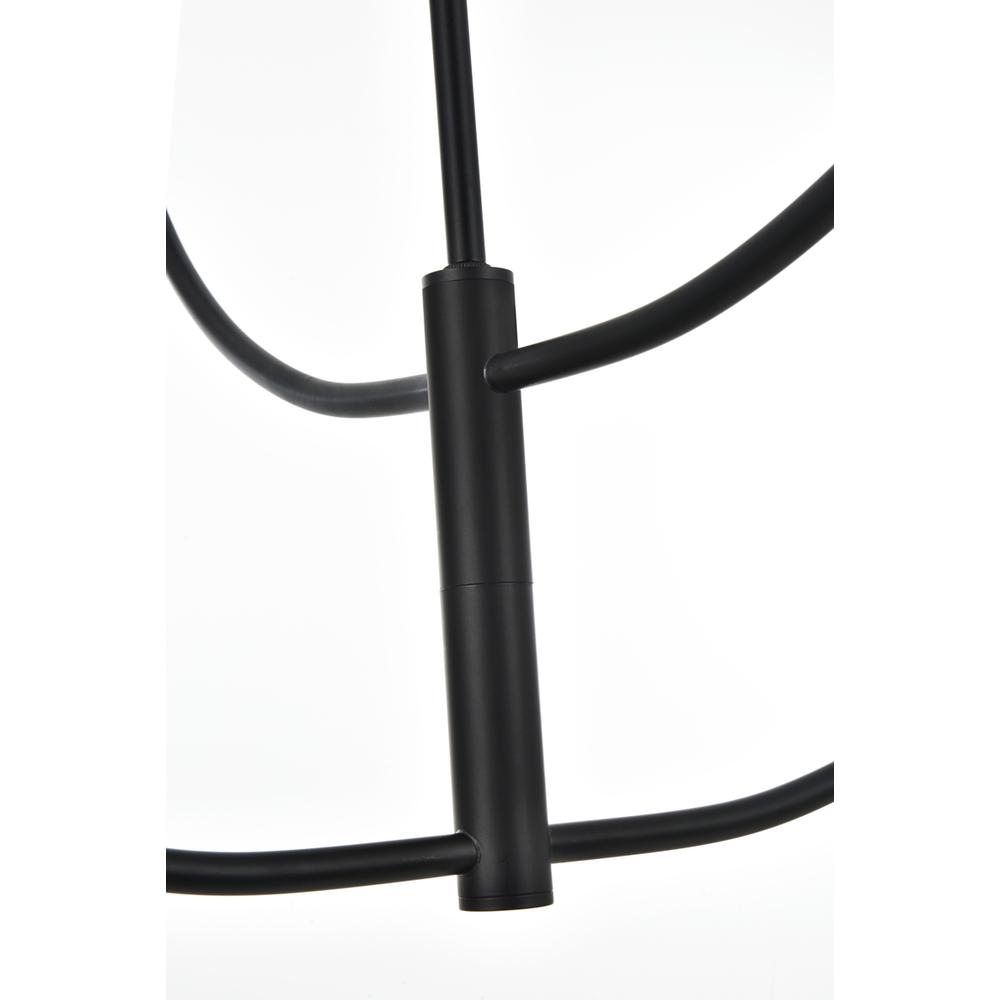 Nyomi 36 inch chandelier in Black. Picture 4