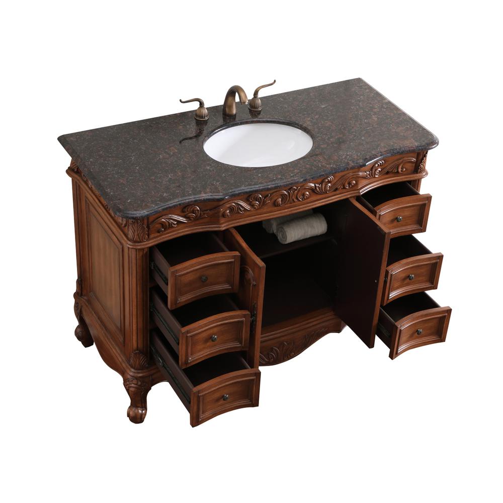 48 in. Single Bathroom Vanity set in teak. Picture 10